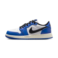 Nike Air Jordan 1 Low OG  大童鞋 女鞋 藍黑白 低筒 休閒鞋 CZ0858-140