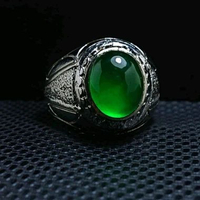 Cincin Permata Giok Birma Top Kristal Natural
