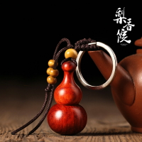 印度小葉紫檀 文玩手把件男葫蘆 紅木吊墜鑰匙扣把玩物件手把玩件