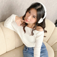Ari Top Atasan Knit Wanita Off Shoulder Korean Top Basic Longsleeve / Sabrina Lengan Panjang Rib Kni