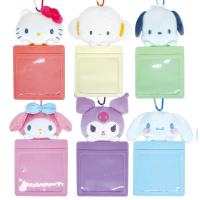 【小禮堂】Sanrio 三麗鷗 絨毛玩偶小卡套 探頭款 Kitty 帕恰狗 小麥粉(平輸品)