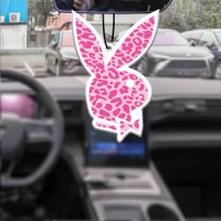 Car Aromatherapy Perfume Air Freshener Japanese Cartoon Anime Rearview Mirror Fragrance Pendant Toilet Air Vent Pink Rabbit