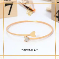 GELANG EMAS BANGLE DOUBLE LOVE EMAS ASLI KADAR 8K (375) KODE GP 20-51 A SUNNIES GALLERY 8K/375