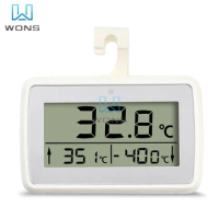 Temperature Alarm Refrigerator Thermometer With Hook Digital Fridge Freeze Room Thermometer Waterproof Large Lcd Digital Display