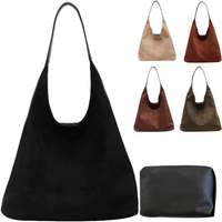 Brown Suede Bags for Women 2024 New Brown Suede Tote Bag for Women Suede Bag Brown Suede Purse Bag