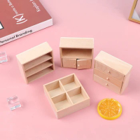 1:12 Wood Display Cupboard Cabinet Showcase Doll House Decor Cabinet Model Chest Cupboard Shelf Dollhouse Miniature