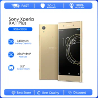 Sony Xperia XA1 Plus G3421 Refurbished Original unlocked G3426 5.5" Inches 32GB 3GB RAM LTE 23MP Octa-core 1080p Cellphone