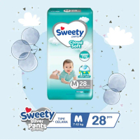 Popok Bayi Sweety Silver Pants Ukuran S32, M28, L26, XL24, dan XXL22 - Diapers, Newborn
