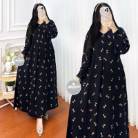 BATIK NAJLA|gamis PREMIUM Lengan Panjang|gamis KEKINIAN|gamis VIRAL|rayon|daster BUNGA Gamis Muslim