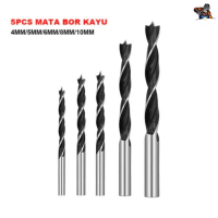 JLD Mata bor set Mata bor kayu/besi/beton/tembok HSS Mata Bor Baja Kecepatan Tinggi Mata kayu 5pcs D