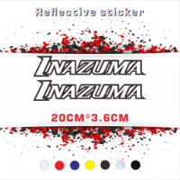 8Inch Reflective Sticker Decal Motorcycle Car Sticker Wheels Fairing Helmet Sticker Decal For 2023 INAZUMA