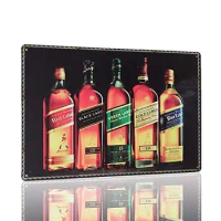 MMOUNT Johnnie Walker Metal Poster Plate Whiskey Tin Sign Vintage Style Wall Ornament Coffee &amp; Bar Decor Sign 8X12Inch