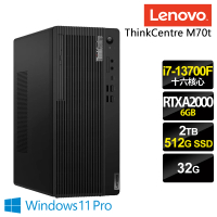 【Lenovo】i7 RTXA2000商用電腦(M70t/i7-13700F/32G/512G SSD+2TB HDD/RTXA2000-6G/W11P)