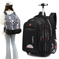 Large Capacity Traveling Sling Bag For Ladies Men's Tourism Trolley Backpack With Wheel Laptop Weekend Bag Handbag Free Shipping