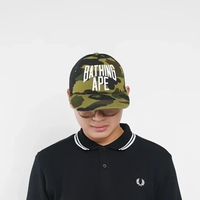 Topi BAPE TEXT WHITE HALF CAMO GREEN MESH BLACK CAP 100% ORIGINAL