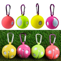 Rubber Portable Mini Golf Bag 2 Balls Holder Mini Waist Bag Sports Tool Pack Balls Golf Silicone Case Protective Cover Soft