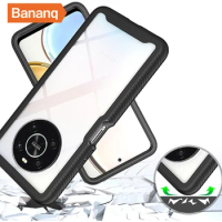 Bananq Full Body Slim Armor Case With Front Frame Case For Huawei Y9 2019 Shockproof Clear Phone Cover For Huawei Y8S