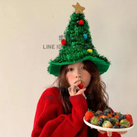 聖誕節 聖誕樹帽子新年派對裝扮頭飾兒童成人氛圍裝飾拍照道具【步行者戶外生活館】