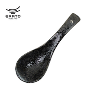 【韓國ERATO】 黑雲系列-湯匙 14.3cm 湯勺 調羹 瓢羹 勺子 陶瓷湯匙 陶瓷餐具
