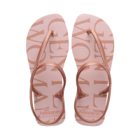 【havaianas 哈瓦仕】涼鞋 女鞋 泰國少女潮牌聯名款 滿版Logo gentlewoman 粉 4149547-4996W(哈瓦士)