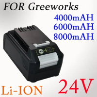 24V 4.0/6.0/8.0Ah Lithium Battery for GreenWorks Tools BAG711 BAG708