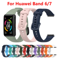 Sport Silicone Watchband For Huawei Honor Band 6 7 SmartWatch Wristband Replacement Original For Huawei Band 6 7Strap Bracelet