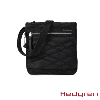 【Hedgren】INNER CITY系列 RFID防盜 方形 小側背包(菱格黑II)
