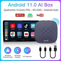 Wireless CarPlay Mini Ai Box Android 11 Auto Suitable for 98% original Cars 4G LTE 5G WIFI GPS Gift 32G SD Card Support Netflix