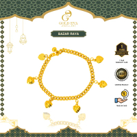 Emas Eva (7.96g) GE Gelang Tangan Bracelet Papan Pasir with Love Emas Fashion Bracelet Bangle Wristl