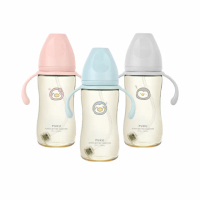 【PUKU 藍色企鵝】飽飽歐蕾PPSU寬口防脹練習奶瓶330ml