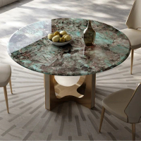 Modern Round Dining Table Custom Luxury Marble Dining Table