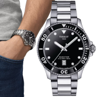 TISSOT天梭 官方授權 Seastar 1000 300米 海洋之星 潛水石英腕錶 禮物推薦 畢業禮物 40mm/T1204101105100