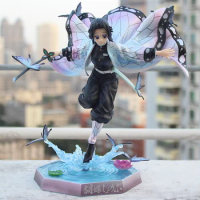 Anime Figurine Demon Slayer Kochou Shinobu GK PVC Action Figure Butterfly Model Collectible Doll 23cm
