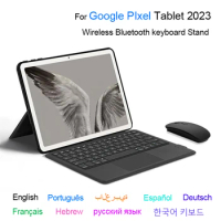 Keyboard Case For Google PIxel Tablet 2023 11" Bluetooth Keyboard Stand Cover Korean Portuguese Hebrew German Spanish Russian