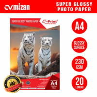 E-print Kertas Foto Glossy | Super Glossy Photo Paper A4/F4 230 Gsm 20 Lembar [BISA COD] Camera foto