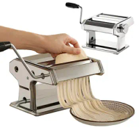 Noodle Making Machine Pasta Maker Machine Pasta Press Manual Hand Press with 9 Adjustable Thickness Settings Pasta Press