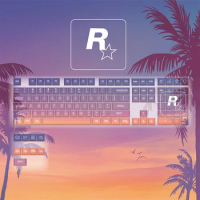 ECHOME RockStar Theme Keycap PBT Dye-sublimation Custom Personalized Keyboard Cap Cherry Profile KeyCap for Mechanical Keyboard