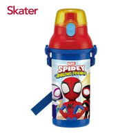 日本Skater蜘蛛俠水壼瓶 兒童水樽 480ml 0.48L 直飲 Spider man Spidey Spiderman 戶外旅行超輕一按式直飲兒童水樽水瓶水壺 平行進口