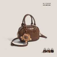 Vintage Bowling Bag Winter Shoulder Fashion & Crossbody Wallet for Women, Versatile High-End Texture