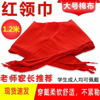 小學生全純棉布紅領巾批發1.2米綢布不縮水通用兒童成人紅領巾