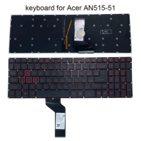 AN515 US backlit keyboard for Acer Nitro 5 AN515-51 AN515-53 52 AN515-31 AN515-42 English laptop keyboards red keys IV5T-A50B