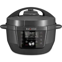 RIO Wide Plus 7.5Qt 9-in-1 Multi-Cooker WhisperQuiet Steam Release Cooking Pot Smart Recipes &amp; Easy Controls Stainless Steel Tri