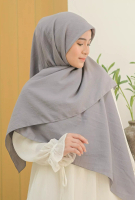 Lozy Hijab Kash Square Syari Dark Grey