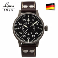 Laco朗坤 861749 德國軍錶 夜光男士機械錶 復古飛行員錶 42MM