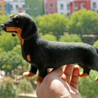 Realistic Dachshund Window Decoration Solid Color Dachshund Dog Shaped Pendent Craft for Xmas Tree Crafts Home
