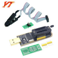 Module lập trình EEPROM USB, CH341A, Dành cho dòng 24 / 25, Máy ghi BIOS Flash, với kẹp kiểm tra SOI