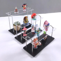 3pcs Acrylic Display Stand,Clear Display Riser Rack for Cupcake,Perfume Doll Décor and Organizer Amiibo Funko POP Figures