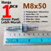 Hit Anchor M8x50 5cm Dynabolt Angkur Ketok 8mm / High Anchor M8 x 50