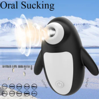 Penguin Clit Sucker Vagina Sucking Vibrator Female Clitoris Vacuum Stimulator Nipple Sex Toys for Adult Women Masturbator