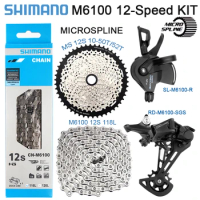 Shimano Deore M6100 1x12 Speed Groupset M6100 Chain MTB Shifter Derailleur 12V K7 46T 50T 52T HG Flywheel Micro Spline Cassette